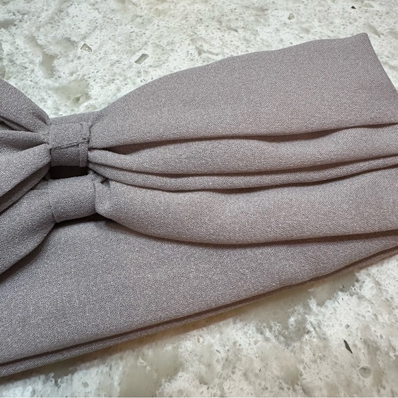 Hair Wrap Tie Bow Wire Headband Grey - Picture 3 of 4